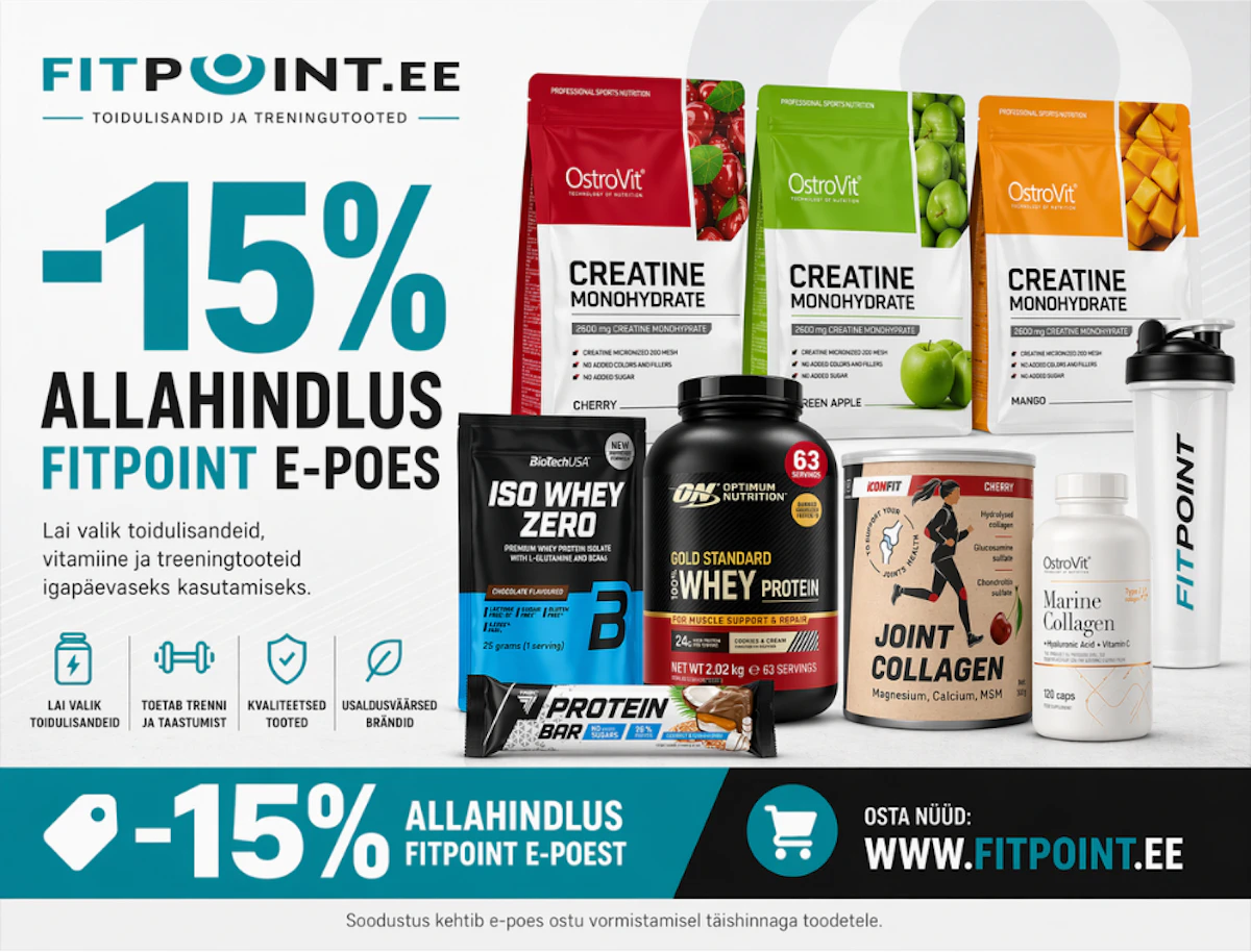 15% allahindlust Fitpoint e-poes 