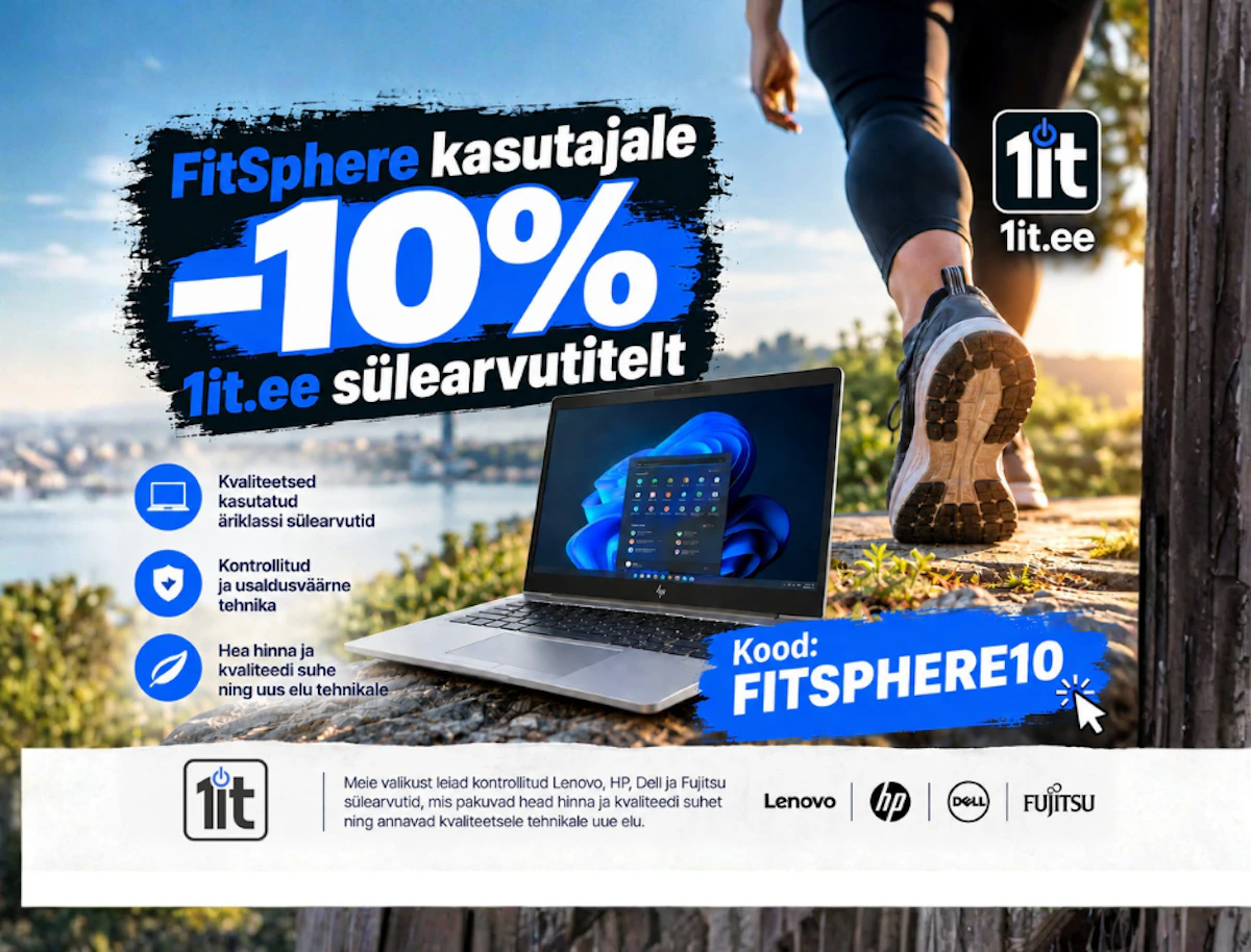 FitSphere kasutajale –10% 1it.ee sülearvutitelt 💻